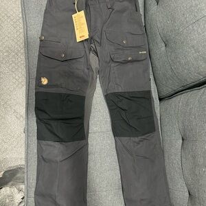 Fjallraven Dark Gray and Black Cargo Pants